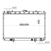 Радиатор NISSAN CEFIRO / MAXIMA / INFINITI I30 / I35 2.0 / 3.0 99-03 <b>SAT NS0004-33</b>