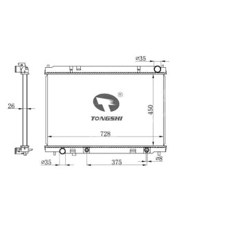 Радиатор INFINITY M45 06-10 / NISSAN FUGA VK45 04- <b>SAT NS0004-M45</b>