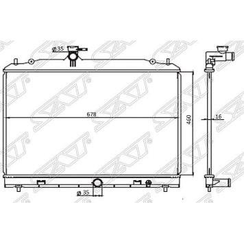 Радиатор NISSAN SERENA #C25 MR20DE 05-10 <b>SAT NS0005-C25</b>