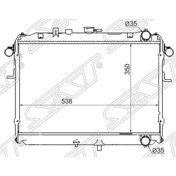 Радиатор NISSAN VANETTE / MAZDA BONGO / MITSUBISHI DELICA бензин 99- <b>SAT NS0005-MT</b>
