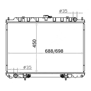 Радиатор NISSAN RNESSA (SR20) / PRESAGE KA24 / X-TRAIL YD22 00-07 / LIBERTY / PREIRIE M12 98-02 <b>SAT NS0005-U30</b>