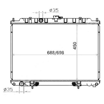 Радиатор NISSAN X-TRAIL / LIBERTY QR20 / 25 00-07 <b>SAT NS0007</b>
