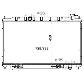 Радиатор NISSAN MURANO / PRESAGE VQ35 04- <b>SAT NS00077-V6</b>