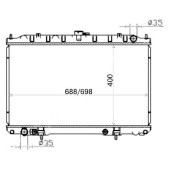 Радиатор NISSAN TINO SR20 / AVENIR / EXPERT SR / YD20 98- <b>SAT NS0008</b>