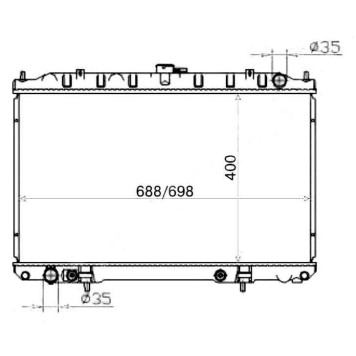Радиатор NISSAN TINO SR20 / AVENIR / EXPERT SR / YD20 98- <b>SAT NS0008</b>