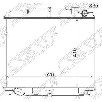 Радиатор Nissan Atlas F 92-02 <b>SAT NS000F23-2.7</b>