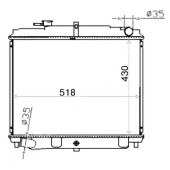 Радиатор NISSAN ATLAS TD25 / TD27 2.3 / 2.7 / 3.2 93-97 DIESEL MT 4WD <b>SAT NS000F23-4WD</b>