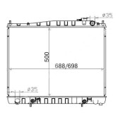 Радиатор NISSAN TERRANO / PATHFINDER 3.5 / REGULUS / ELGRAND 96-03 DIESEL <b>SAT NS000R50-D</b>