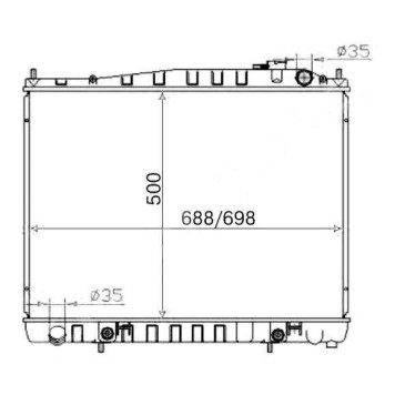 Радиатор NISSAN TERRANO / PATHFINDER 3.5 / REGULUS / ELGRAND 96-03 DIESEL <b>SAT NS000R50-D</b>