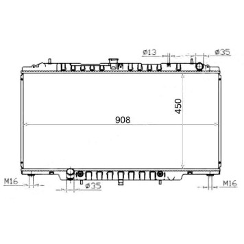 Радиатор NISSAN PATROL / SAFARI RD28 / TD42 / ZD30 98-10 <b>SAT NS000Y61-D</b>