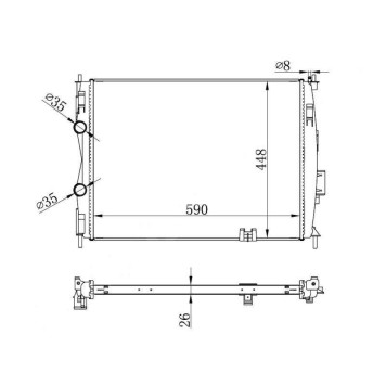 Радиатор NISSAN QASHQAI / DUALIS 2,0 06- <b>SAT NS0013-1</b>