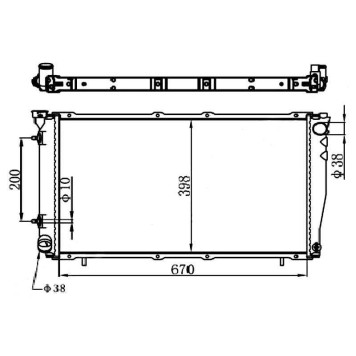 Радиатор SUBARU FORESTER 97-02 бачки верт. <b>SAT SB0001-1</b>