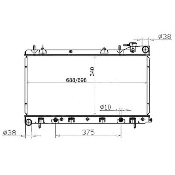 Радиатор SUBARU FORESTER 98-02 / IMPREZA 99- <b>SAT SB0001-99-2R</b>