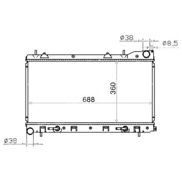Радиатор SUBARU FORESTER / IMPREZA 02-05 turbo <b>SAT SB0004-SG5</b>
