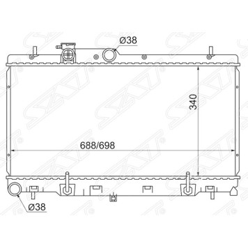 Радиатор SUBARU LEGACY / LANCASTER 98-04 / IMPREZA 00-04 <b>SAT SB0005</b>