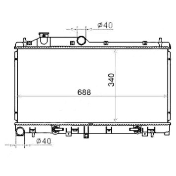 Радиатор SUBARU LEGACY 2,0-2,5 / IMPREZA WRX 03- / FORESTER 07- <b>SAT SB0005-BL</b>