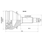 Шрус наружный SUBARU LEGACY BC4 EJ20 89-93 <b>SAT SB-008</b>