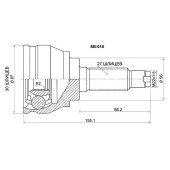 Шрус наружный SUBARU IMPREZA GC# / GF# / LEGACY EJ15 / EJ16 / EJ18 / EJ20 94-02 <b>SAT SB-010</b>