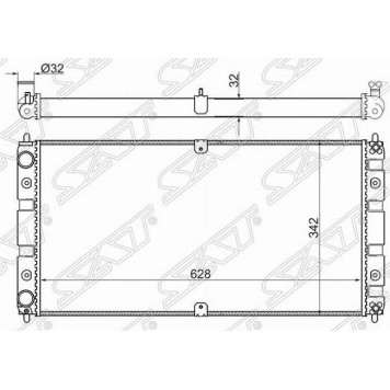 Радиатор CHEVROLET NIVA 02- <b>SAT SG-CH0010</b>-1