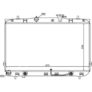 Радиатор HYUNDAI ELANTRA 1.6 / 2.0 / 2.0D 00- (трубчатый) <b>SAT SG-HY0003</b>