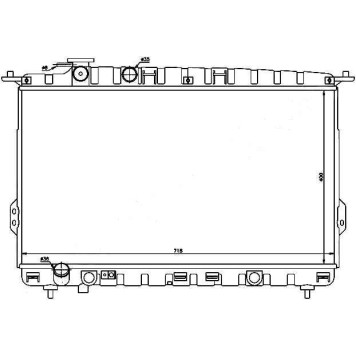 Радиатор HYUNDAI SONATA (TAGAZ) 2.0 / 2.4 / 2.5 / 2.7 / HYUNDAI XG 2.5 98- (трубчатый) <b>SAT SG-HY0006-MT</b>