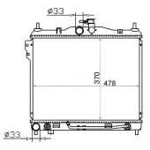 Радиатор HYUNDAI GETZ 1.3 / 1.4 / 1.6 02- (трубчатый) <b>SAT SG-HY0008</b>