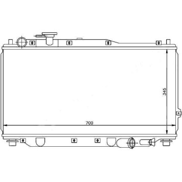 Радиатор KIA SPECTRA / SEPHIA / SHUMA / MENTOR 1.5 / 1.6 96- (трубчатый) <b>SAT SG-KI0001-MT</b>