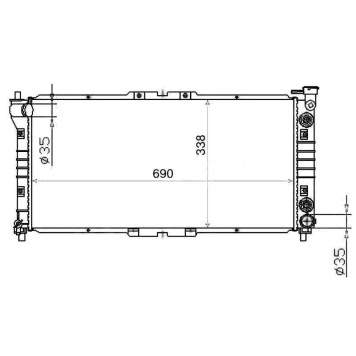 Радиатор MAZDA CAPELLA / 626 / CRONOS / MS-6 1.8 / 2.0 92-02 <b>SAT SG-MZ0002-V4</b>