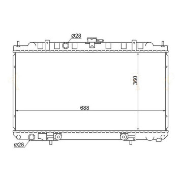Радиатор NISSAN AD / WINGROAD / SUNNY B15 / ALMERA / BLUEBIRD SYLPHY / PRIMERA P12 1.3 / 1.8 98- (трубчатый) <b>SAT SG-NS0001-16</b>