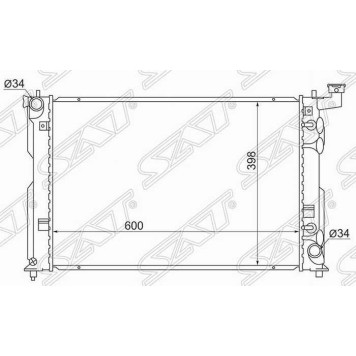 Радиатор TOYOTA PREMIO / ALLION / CALDINA / OPA / ISIS / WISH 01- <b>SAT SG-TY0002-240</b>