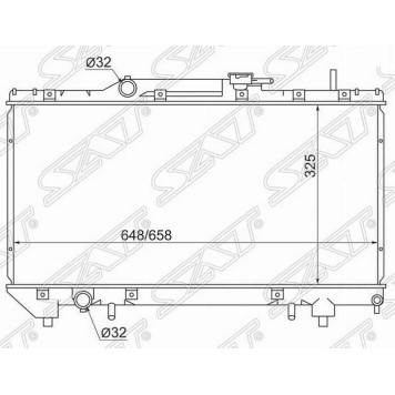Радиатор TOYOTA CORONA / CARINA / CALDINA AT19# 92-96 <b>SAT SG-TY0002-AT190</b>