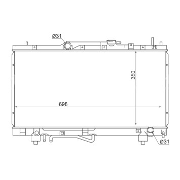 Радиатор TOYOTA CORONA PREMIO / CARINA / CALDINA ST19# / ST21# 96-02 <b>SAT SG-TY0002-ST210</b>