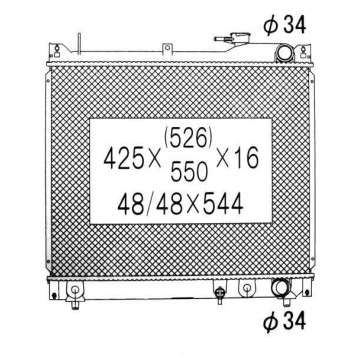 Радиатор SUZUKI ESCUDO / VITARA TD / TA02W G16A 97-00 <b>SAT SK0001-1</b>