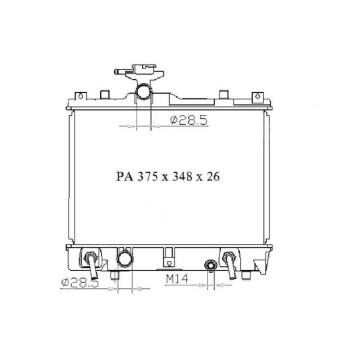 Радиатор SUZUKI WAGON R / SOLIO / IGNIS / JUSTY / AGILA / CRUZE 00-05 AT <b>SAT SK0003-1</b>