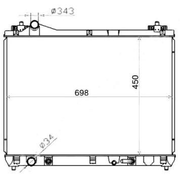 Радиатор SUZUKI ESCUDO / GRAND VITARA / CHEVROLET TRACKER 2.0 / 2.4 05- <b>SAT SK0006-J20A</b>