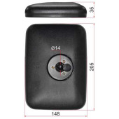 Зеркало заднего вида MITSIBISHI CANTER (205x148 SR800) <b>SAT SL-1617</b>