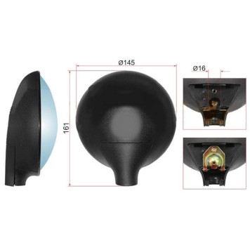 Зеркало нижнего вида KIA BESTA / NISSAN ATLAS (145mm шар) <b>SAT SL-1661</b>