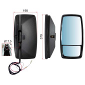 Зеркало заднего вида HINO / TOYOTA крепление хомут (379x198) <b>SAT SL-516P</b>