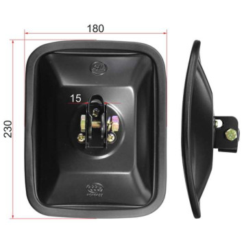 Зеркало заднего вида HYUNDAI / DAEWOO крепление хомут (230x180mm) <b>SAT SL-738</b>