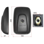 Зеркало заднего вида HYUNDAI / DAEWOO крепление хомут (326x183mm) <b>SAT SL-748</b>