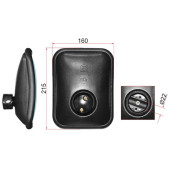 Зеркало нижнего вида HINO / MITSUBISHI / MERCEDES / MAN / DAF (215x160mm) <b>SAT SL-998</b>