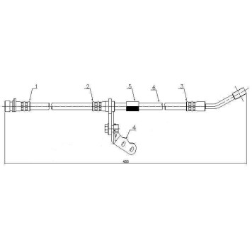 Шланг тормозной передний (Таиланд) HONDA CIVIC / FERIO MT / DOMANI / PARTNER / ISUZU JEMENI 94- прав. L=455 <b>SAT ST-01464-S04-J01</b>