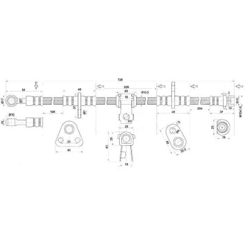 Шланг тормозной передний (Таиланд) HONDA ACCORD 93-97 / ODYSSEY 94-99 прав. <b>SAT ST-01464-SV4-000</b>