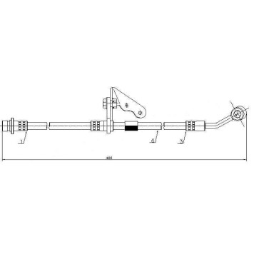 Шланг тормозной передний (Таиланд) HONDA CIVIC / FERIO MT / DOMANI / PARTNER / ISUZU JEMENI 94- лев. L=455 <b>SAT ST-01465-S04-J01</b>