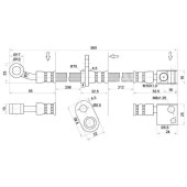 Шланг тормозной передний (Таиланд) HONDA CITY / FIT / JAZZ 01- / AIRWAVE / PARTNER 05- лев. <b>SAT ST-01465-SAA-000</b>