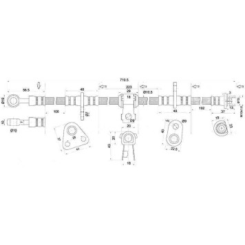 Шланг тормозной передний (Таиланд) HONDA ACCORD / ASCOT 90-93 лев. <b>SAT ST-01465-SM4-010</b>