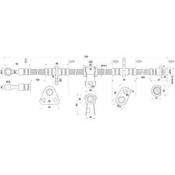 Шланг тормозной перед. HONDA ACCORD 93-97 / ODYSSEY 94-99 лев. SAT ST-01465-SV4-000