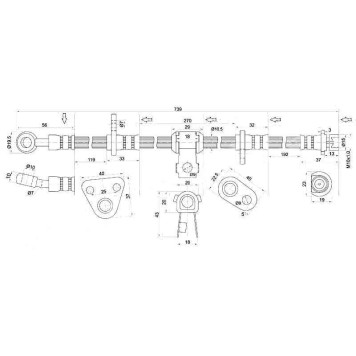Шланг тормозной передний (Таиланд) HONDA INSPIRE / VIGOR 96- лев.=прав. <b>SAT ST-01465-SW5-000</b>