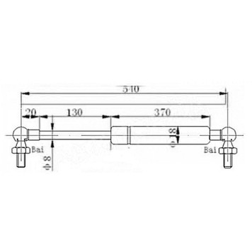 Амортизатор задней двери (на стекло) HONDA CR-V 96-01 <b>SAT ST-04741-S10-000</b>-1