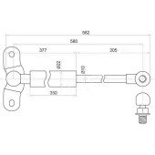 Амортизатор крышки багажника HONDA ODYSSEY RA6 99-03 прав. <b>SAT ST-04741-S3N-000</b>